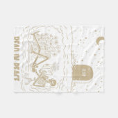 平和読の世界の本読はハローおもしろいエ フリースブランケット (正面(横))