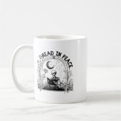 平和読中不気味の先生スケルトンブックHa コーヒーマグカップ (左)