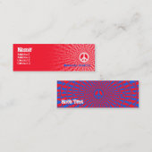 平和赤細い スキニー名刺 (正面/裏面)