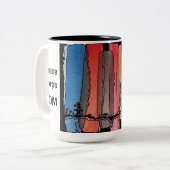 平和部隊のお母さんのマグ ツートーンマグカップ (正面左)