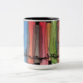 平和部隊のお母さんのマグ ツートーンマグカップ (中央)