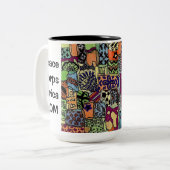 平和部隊のアフリカのお母さんのマグ ツートーンマグカップ (正面左)