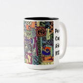 平和部隊のアフリカのお母さんのマグ ツートーンマグカップ (正面右)