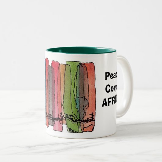 平和部隊のアフリカのマグ ツートーンマグカップ (正面右)
