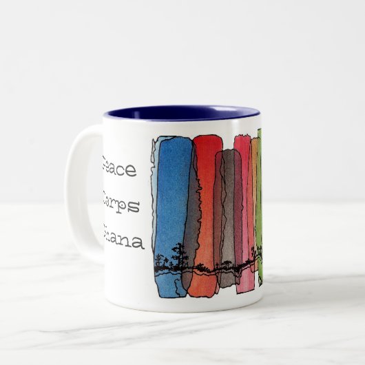 平和部隊のガーナのマグ ツートーンマグカップ (正面左)