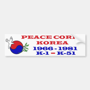 平和部隊の韓国のバンパーステッカー バンパーステッカー