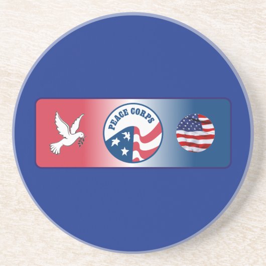 平和部隊の鳩の盾 コースター (正面)