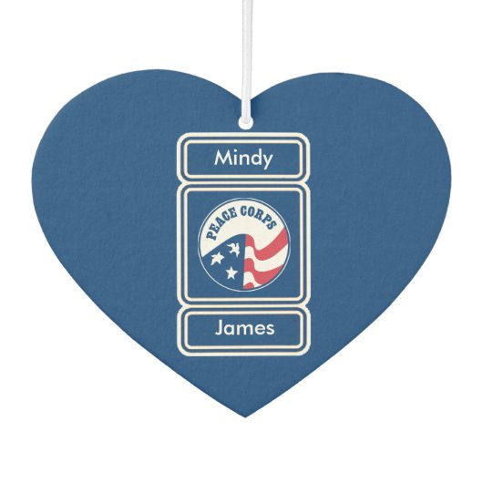 平和部隊カスタムウェディングエアフレッシュナーの好意 カーエアーフレッシュナー (正面)