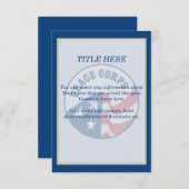 平和隊結婚の挿入カード エンクロージャーカード (正面/裏面)