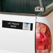平和雨を許可して下さい バンパーステッカー (トラック上)