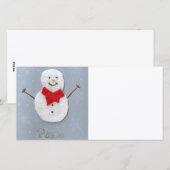 平和雪だるまフォトカード シーズンカード (正面/裏面)