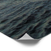 平和静穏祈りの言葉海サンライズ ポスター (角)