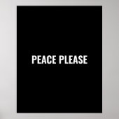 平和願い白黒シンプルアンチ戦争抗議 ポスター (正面)