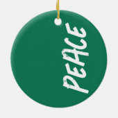 平和鳩حمامة السلام：戦争なし、平和のみ セラミックオーナメント (裏面)