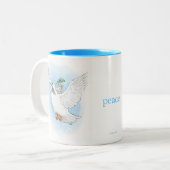 平和鳩およびマウスのマグ ツートーンマグカップ (正面左)