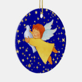 平和鳩との天使 セラミックオーナメント (右)