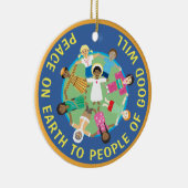 平和鳩とイエズス平和セラミックオーナメント セラミックオーナメント (右)