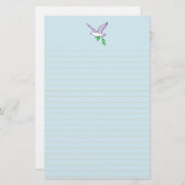 平和鳩のオリーブ色のBranceの金並べられた文房具 便箋 (正面/裏面)