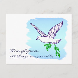 平和鳩のカスタムな引用文の芸術の郵便はがき ポストカード