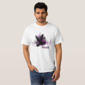 平和鳩の人のTシャツ Tシャツ (正面フル)