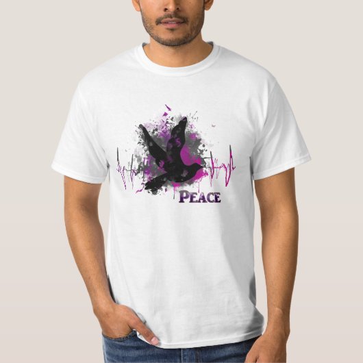 平和鳩の人のTシャツ Tシャツ (正面)