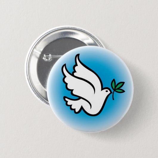 平和鳩 缶バッジ (正面&裏面)