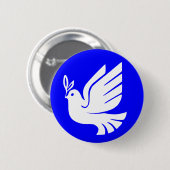 平和鳩 缶バッジ (正面&裏面)