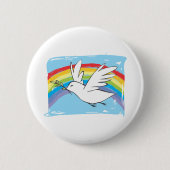 平和鳩 缶バッジ (正面)