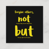 平和黄色に値する他の人を許してください。pn スクエア名刺 (正面)