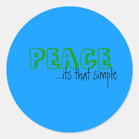 平和…その単純さ ラウンドシール (正面)