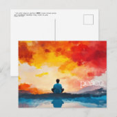 「平和」イザヤ書26:3の聖書ポストカード ポストカード (正面/裏面)