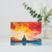 「平和」イザヤ書26:3の聖書ポストカード ポストカード (スタンド正面)