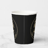 平和！エンジェルブラック金ゴールド 紙コップ (右)