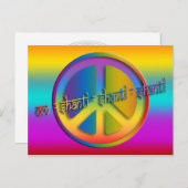 平和 オーム シャンティ | カラフル リニア ポストカード (正面/裏面)