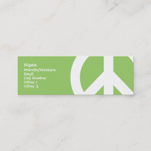 平和 スキニー名刺 (正面)