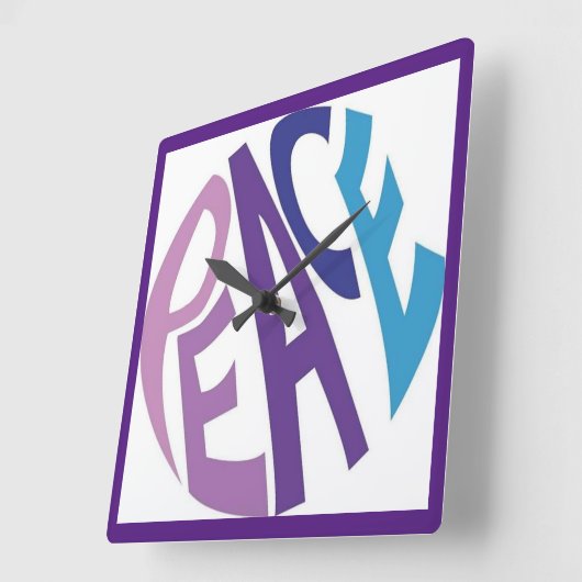 平和 スクエア壁時計 (傾斜)