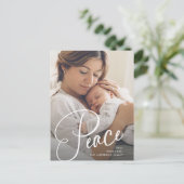 平和 |スクリプエレガントトとフォトクリスマス シーズンポストカード (スタンド正面)