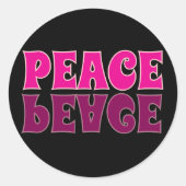 「平和」ステッカー ラウンドシール (正面)