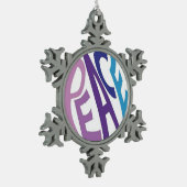 平和 スノーフレークピューターオーナメント (左)