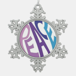 平和 スノーフレークピューターオーナメント