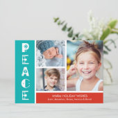 平和 ノルディック フォークアート 写真 クリスマスカード (スタンド正面)