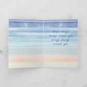 平和，バランスの取れた岩，海辺，挨拶の変更 カード (内部)