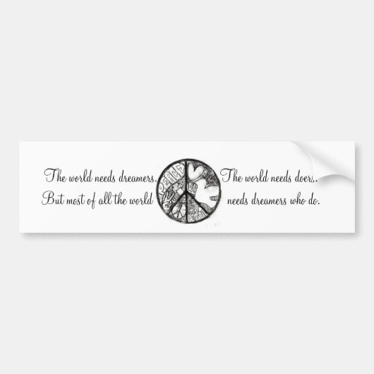 平和 バンパーステッカー (正面)