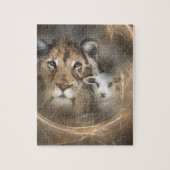 平和"ライオンの子ヒツジ"の宗教christionのギフトイエス・キリスト ジグソーパズル (縦)