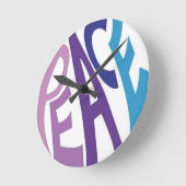 平和 ラウンド壁時計 (傾斜)