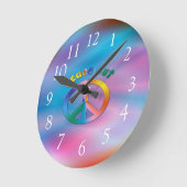 平和 ラウンド壁時計 (傾斜)