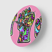 平和 ラウンド壁時計 (傾斜)