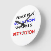 平和 ラウンド壁時計 (傾斜)