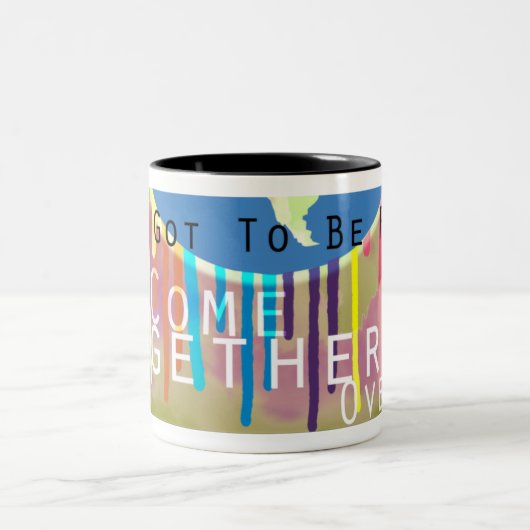 平和"一緒に来られた"マグ ツートーンマグカップ (中央)