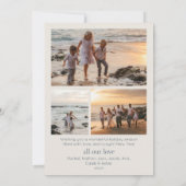 平和、光、愛のハヌカ・ホリデーカード 招待状 (裏面)